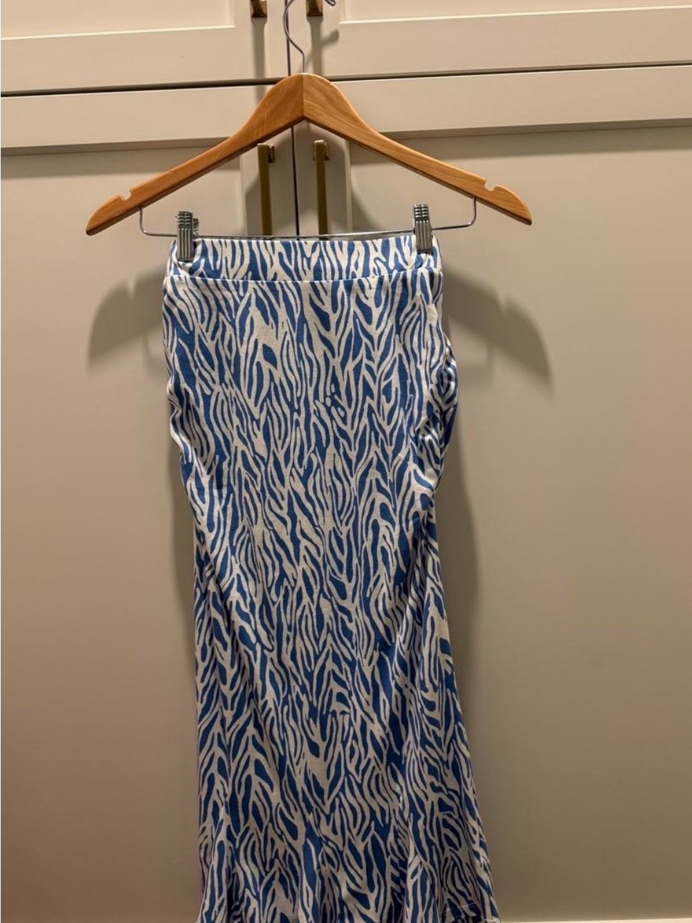 Target Blue and White Zebra Printed Maxi Skirt - Women's